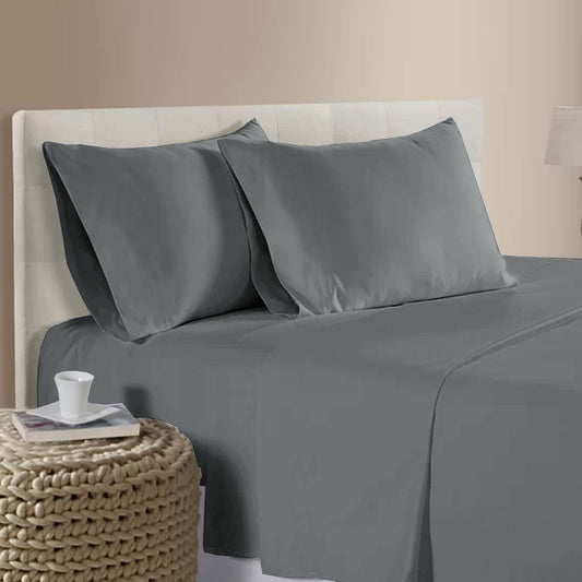 400TC Bamboo Cotton Sheet Set Pewter Queen Tristar Online