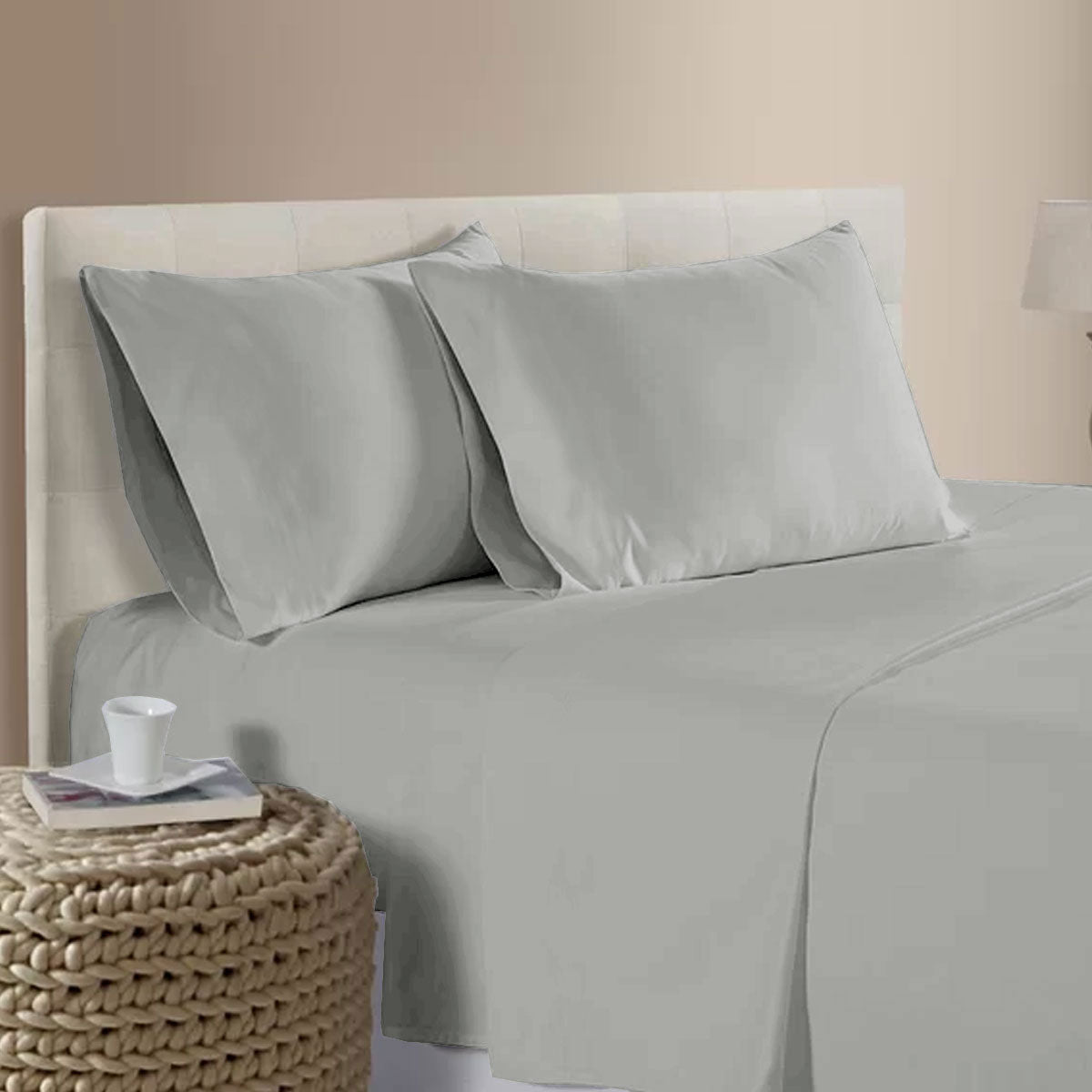 400TC Bamboo Cotton Sheet Set Silver Queen Tristar Online