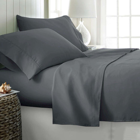400TC Cotton Sateen Sheet Set King - Grey Tristar Online