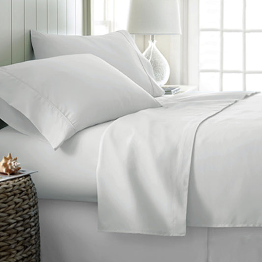 400TC Cotton Sateen Sheet Set King - White Tristar Online