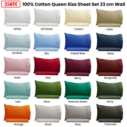Artex 250TC 100% Cotton Sheet Set Single Grey Tristar Online