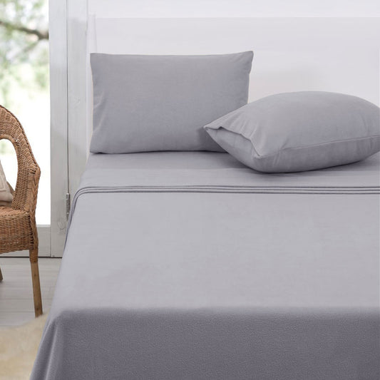 Polar Fleece Sheet Set Queen 36cm Wall Grey Tristar Online