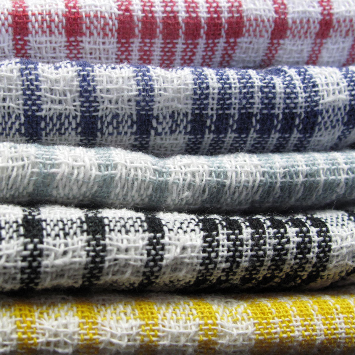 Hotel Living Checkered Set of 5 Cotton Tea Towels Tristar Online