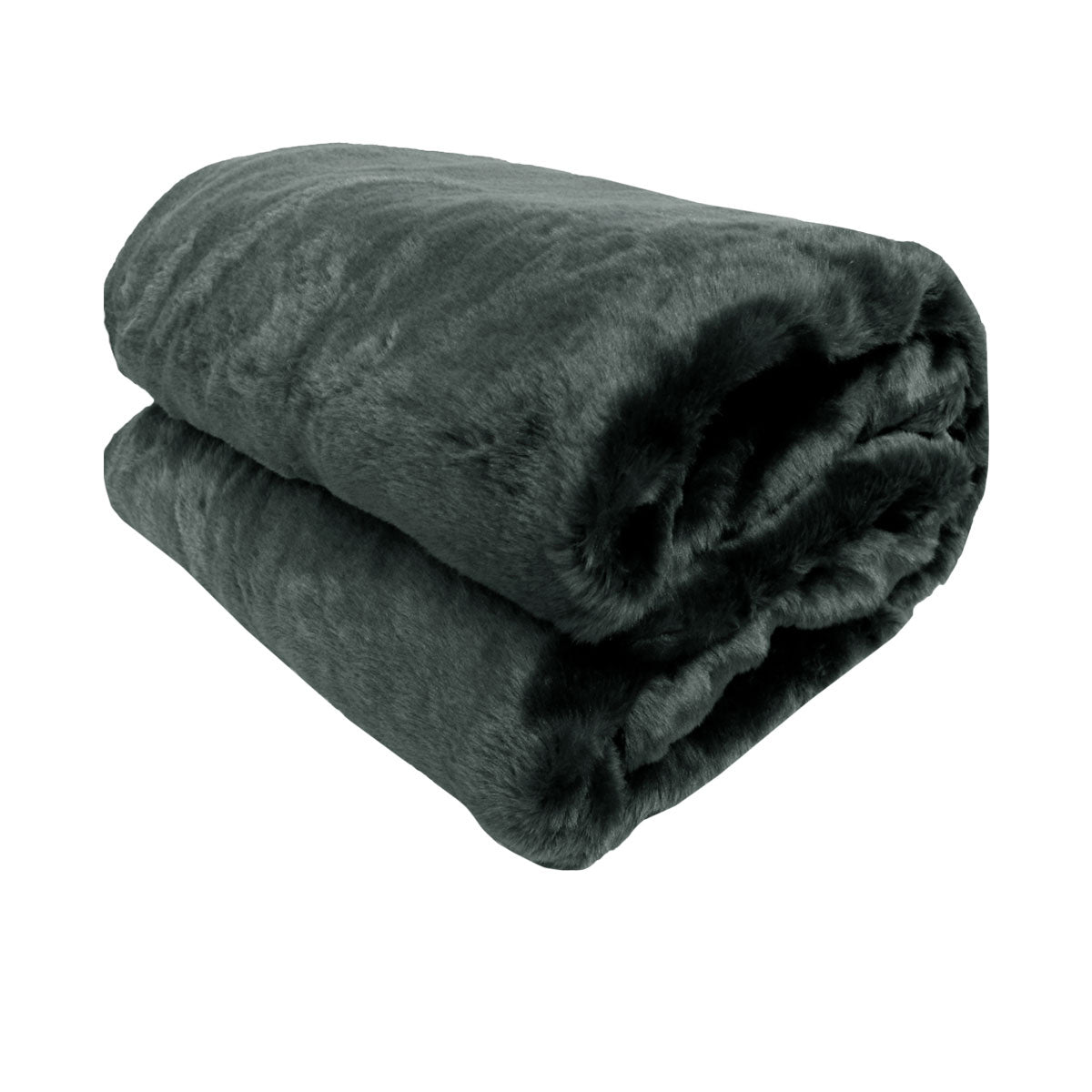 Faux Mink Throw Rug Charcoal Tristar Online