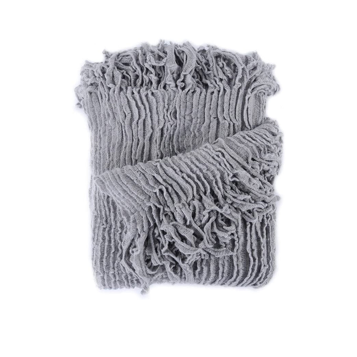 Dylan Grey Knitted Throw Rug Tristar Online