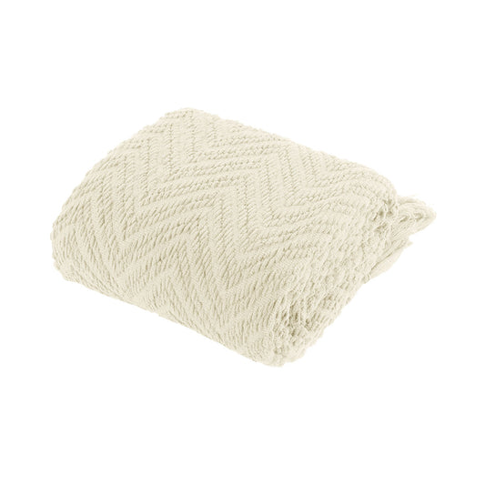 Ezra Cream Knitted Throw Rug Tristar Online