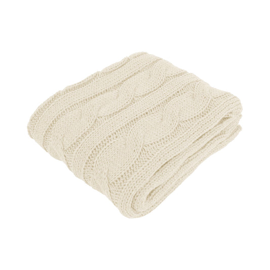 Hudson Cream Knitted Throw Rug Tristar Online