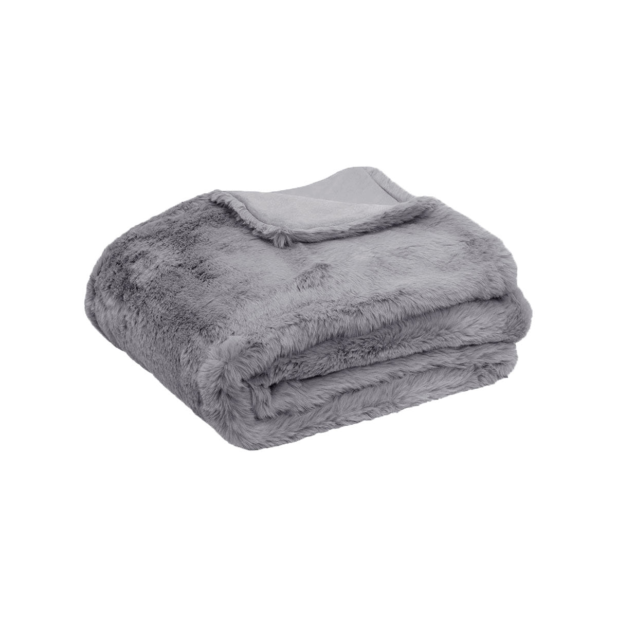 Tuscany Luxury Faux Sheep Wool Fur Throw Rug Grey Tristar Online