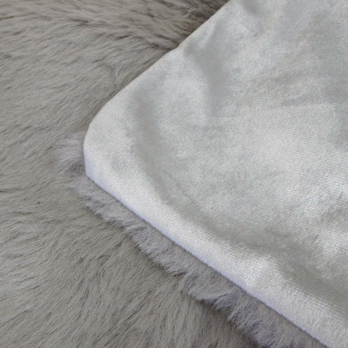 Tuscany Luxury Faux Sheep Wool Fur Throw Rug Grey Tristar Online