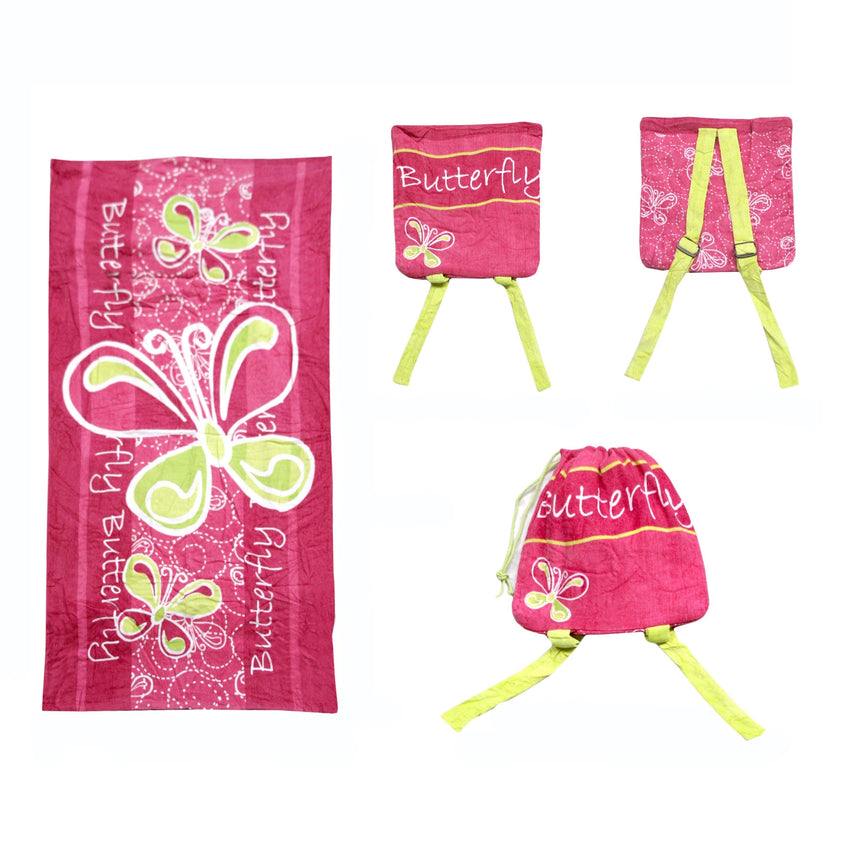 Kids Beach Towel N Bag Butterfly Tristar Online