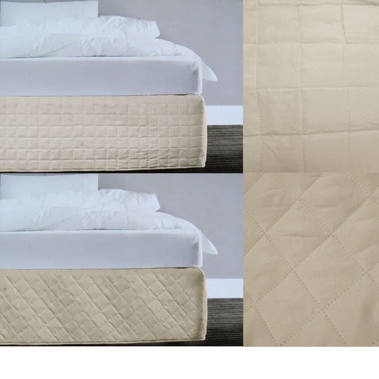 Random Pattern Quilted Valance Linen Queen Tristar Online