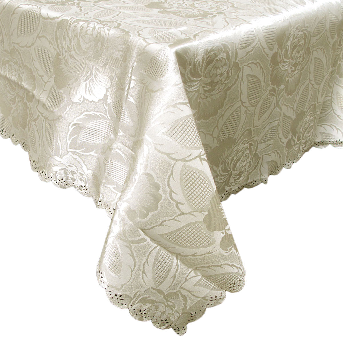 Rose Ecru Luxury Jacquard Tablecloth 150 x 270 cm Tristar Online
