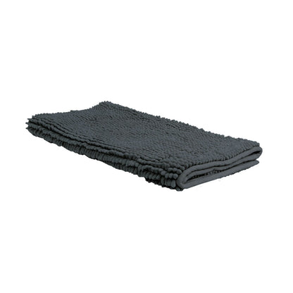 Chenille Toggle Bath Mat 50 x 80cm Charcoal Tristar Online