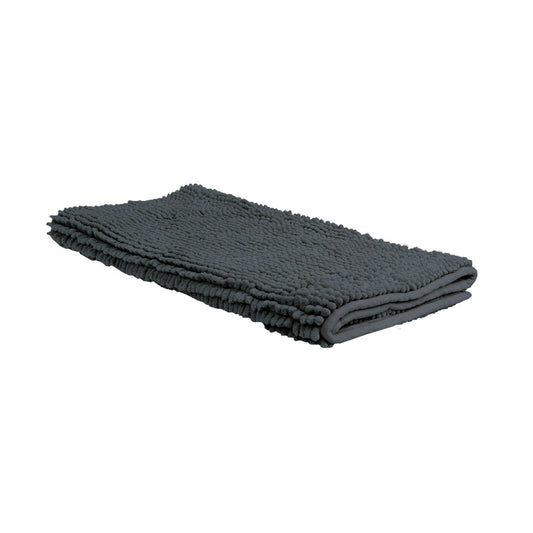 Chenille Toggle Bath Mat 50 x 80cm Charcoal Tristar Online
