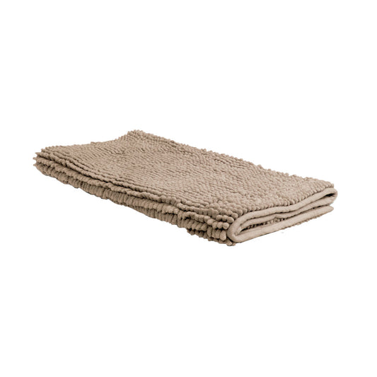 Chenille Toggle Bath Mat 50 x 80cm Taupe Tristar Online