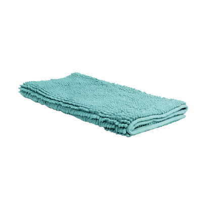 Chenille Toggle Bath Mat 50 x 80cm Teal Tristar Online
