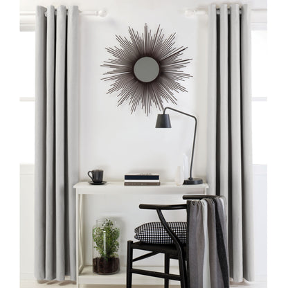 Designers Choice Pair of Linen Cotton Coated Eyelet Curtains Grey 140 x 213cm Tristar Online