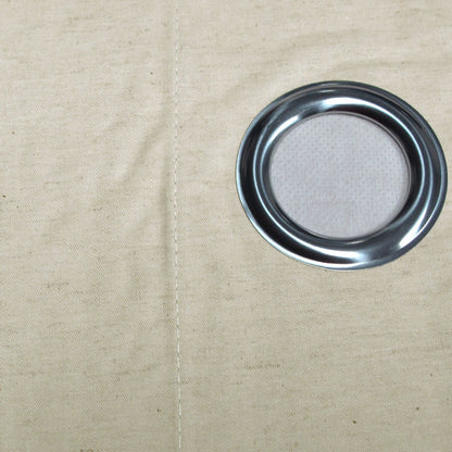 Designers Choice Pair of Linen Cotton Coated Eyelet Curtains Natural 140 x 213cm Tristar Online