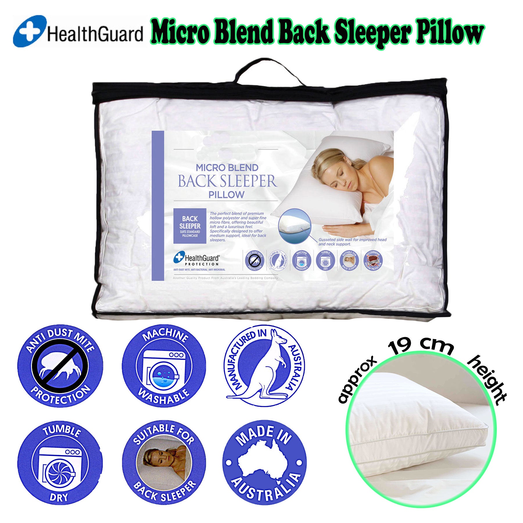 Easyrest Micro Blend Back Sleeper Pillow Tristar Online