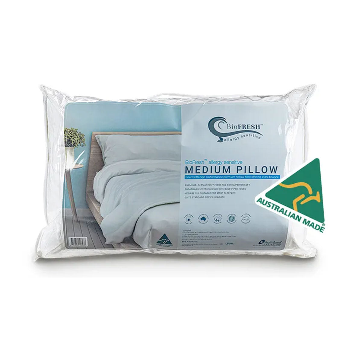 Easyrest BioFresh Allergy Sensitive Medium Standard Pillow 48 x 73 cm Tristar Online