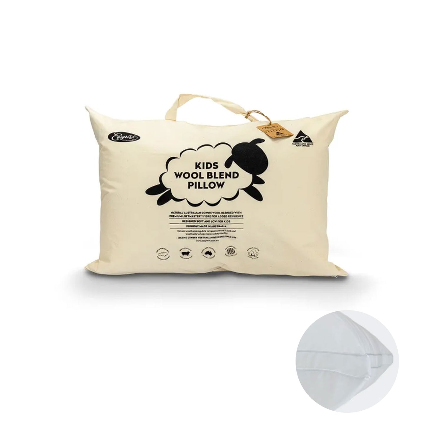Easyrest Kids Wool Blend Standard Pillow in Fabric Bag Tristar Online