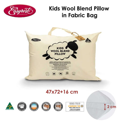 Easyrest Kids Wool Blend Standard Pillow in Fabric Bag Tristar Online
