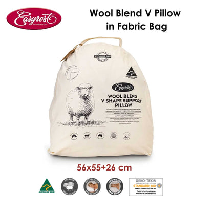 Easyrest Wool Blend V Pillow in Fabric Bag Tristar Online