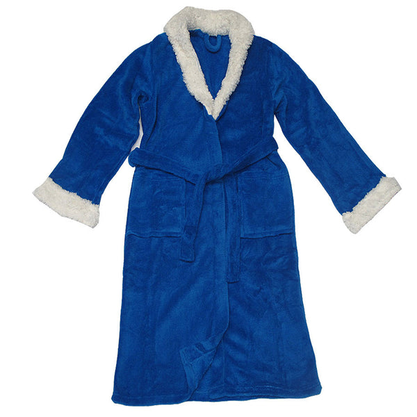 Sherpa Bath Robe Blue S/M Tristar Online