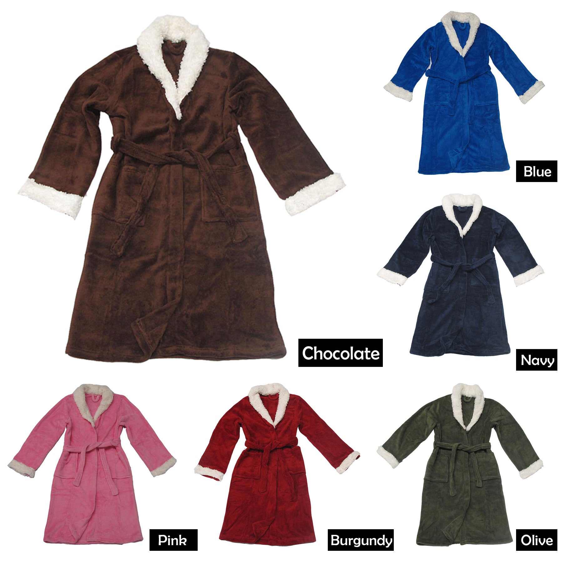 Sherpa Bath Robe Blue S/M Tristar Online