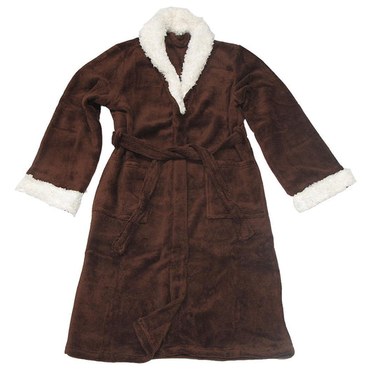 Sherpa Bath Robe Chocolate S/M Tristar Online