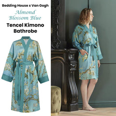 Bedding House Van Gogh Almond Blossom Blue Kimono Bath Robe Large/Extra Large Tristar Online