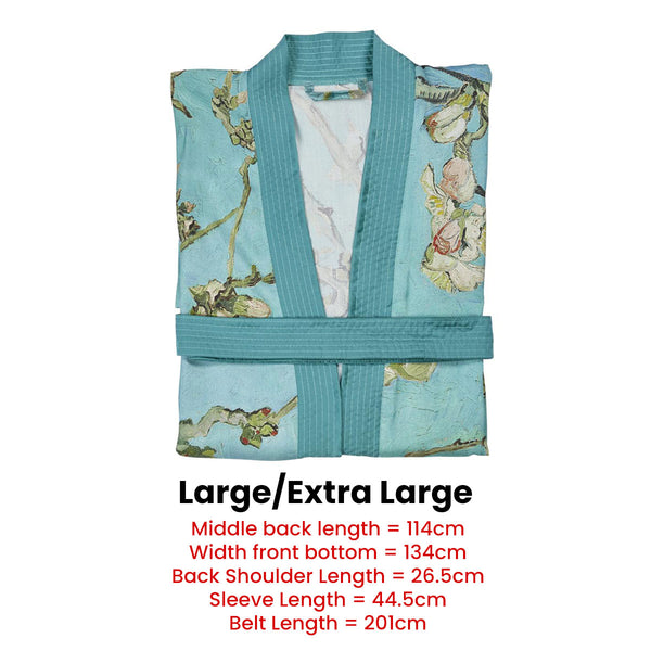 Bedding House Van Gogh Almond Blossom Blue Kimono Bath Robe Large/Extra Large Tristar Online