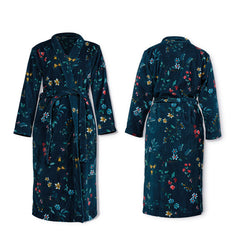 PIP Studio Les Fleurs Cotton Bath Robe Dark Blue M Tristar Online