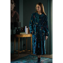 PIP Studio Les Fleurs Cotton Bath Robe Dark Blue M Tristar Online