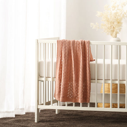 Little Gem Lyla Dusty Pink Cotton Baby Blanket 75 x 100 cm Tristar Online