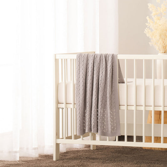Little Gem Lyla Grey Cotton Baby Blanket 75 x 100 cm Tristar Online
