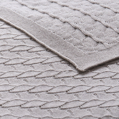 Little Gem Lyla Grey Cotton Baby Blanket 75 x 100 cm Tristar Online