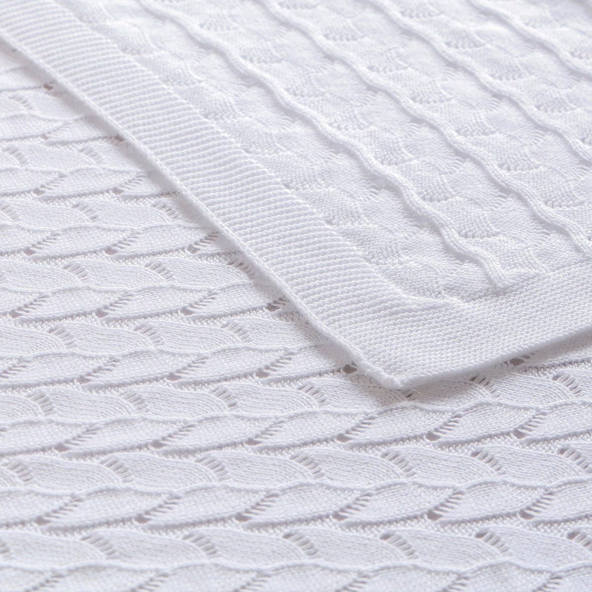 Little Gem Lyla White Cotton Baby Blanket 75 x 100 cm Tristar Online