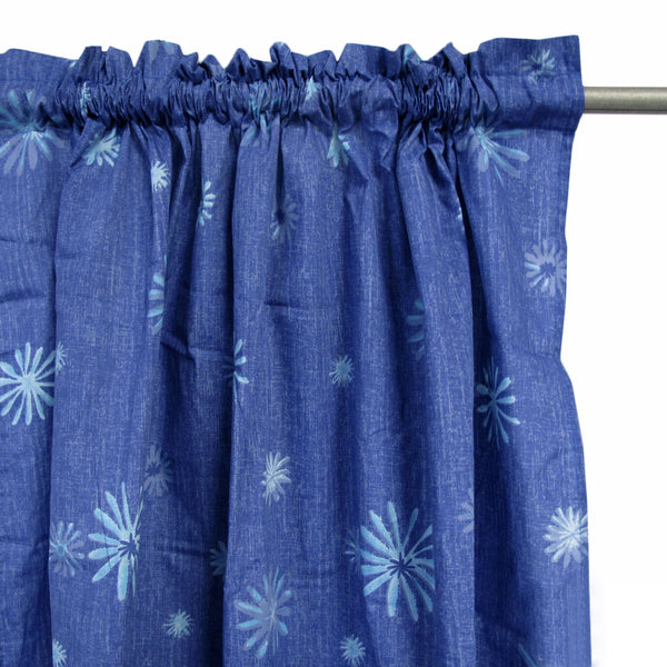 Pair of Polyester Cotton Rod Pocket Pacific Daisy Curtains Tristar Online