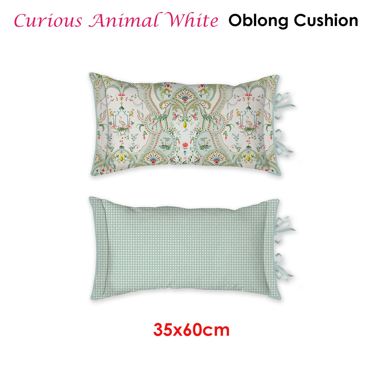 PIP Studio Curious Animal White Oblong Cushion Tristar Online