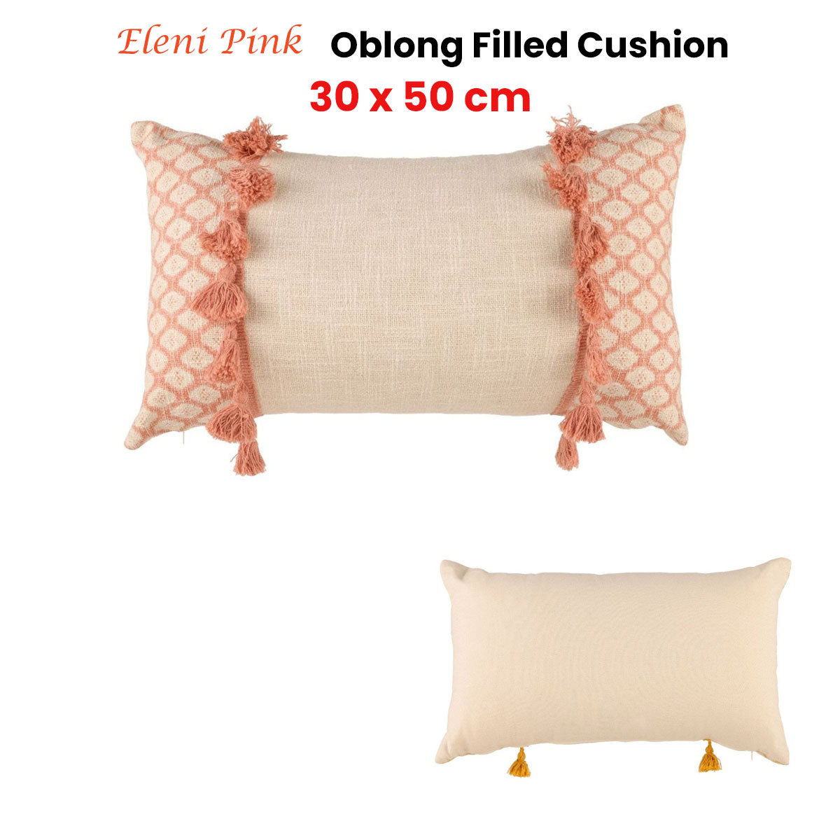 Accessorize Eleni Pink Rectangular Filled Cushion 30cm x 50cm Tristar Online