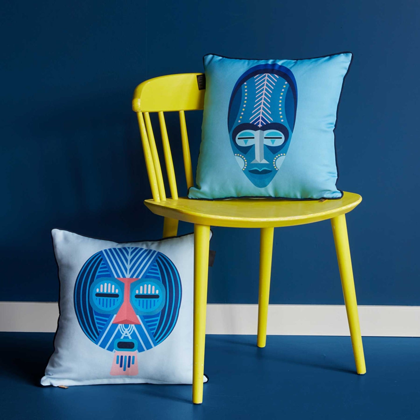 Bedding House Mascarade Blue Filled Square Cushion Tristar Online