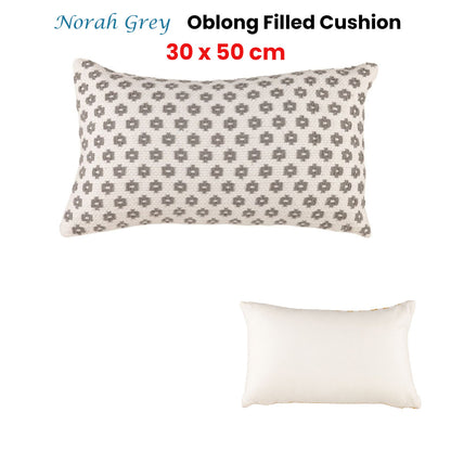 Accessorize Norah Grey Rectangular Filled Cushion 30cm x 50cm Tristar Online