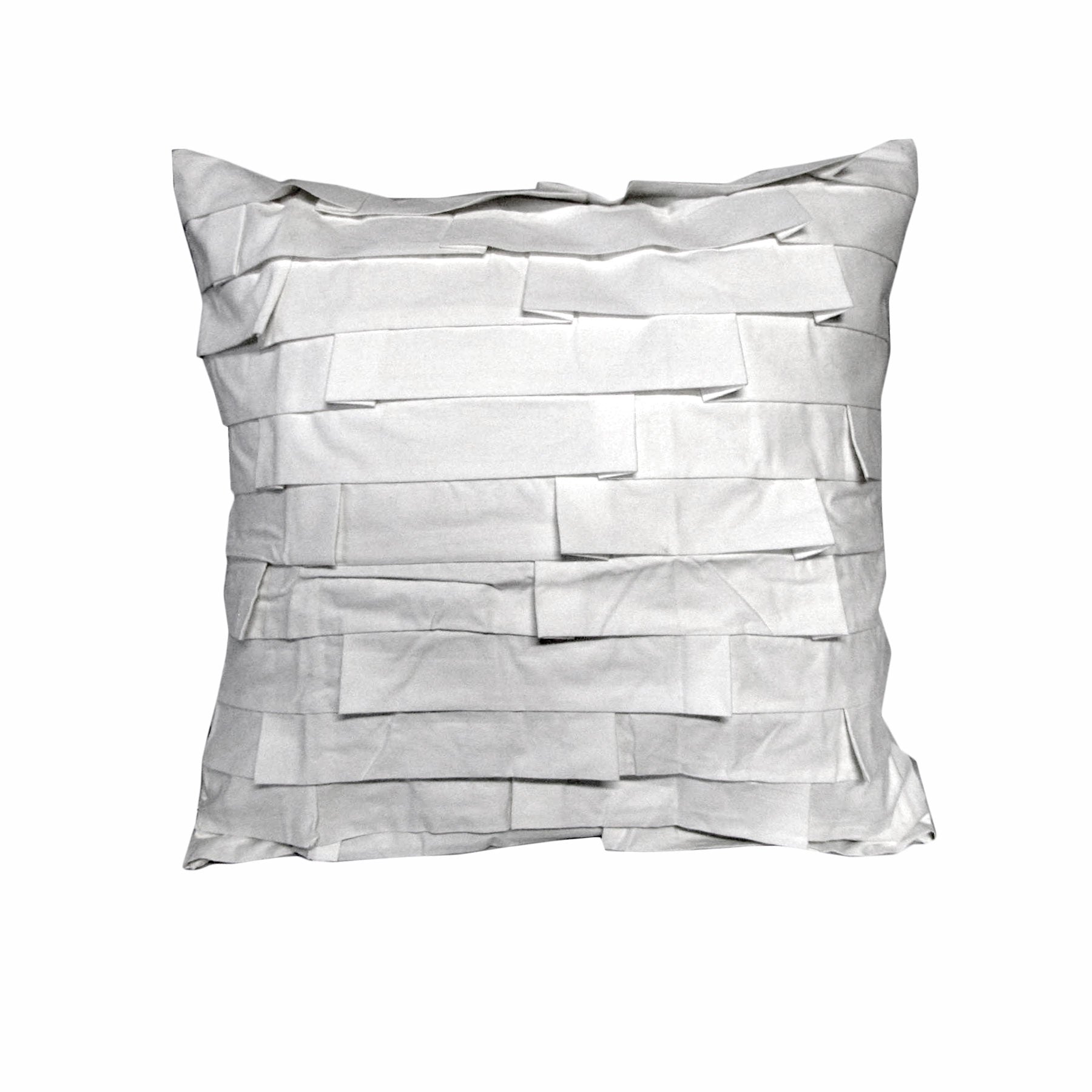 Accessorize Pleats White 45x45 cm Square Filled Cushion Tristar Online