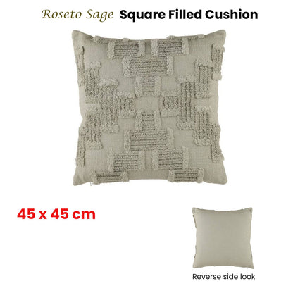 Accessorize Roseto Sage Square Filled Cushion 45cm x 45cm Tristar Online