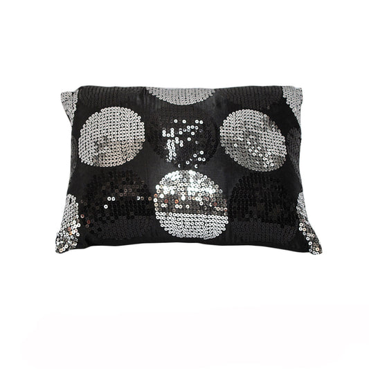 Sequined Black Silver Breakfast Filled Cushion Tristar Online