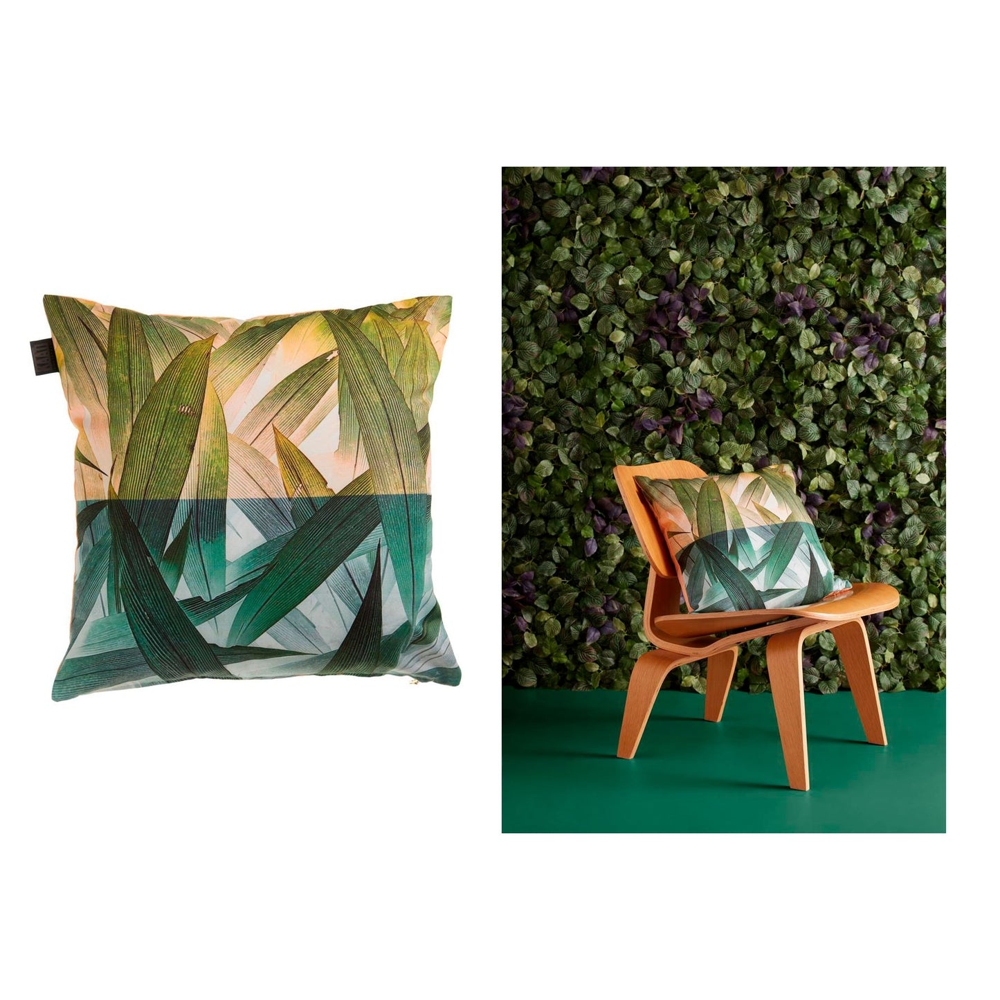 Bedding House Tropical Flora Green Quality Design Filled Polyester Cotton Cushion 45 x 45 cm Tristar Online