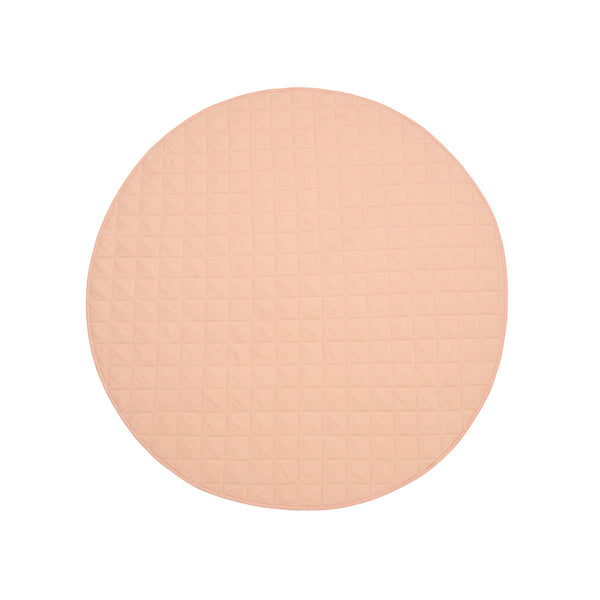 Little Gem Round Linen Cotton Baby Play Mat Peach 130cm Diameter Tristar Online