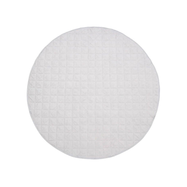 Little Gem Round Linen Cotton Baby Play Mat Silver 130cm Diameter Tristar Online