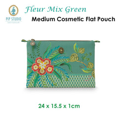 PIP Studio Fleur Mix Green Medium Cosmetic Flat Pouch Tristar Online